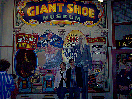 Stacey & Kyle at the "Giant Shoe Museum"