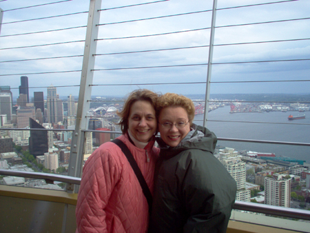 Paula & Stacey at the top of the Space Needle