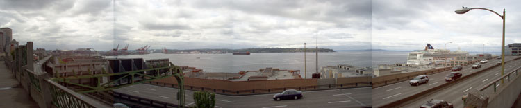 Panaramic View of Seattle's Harbor