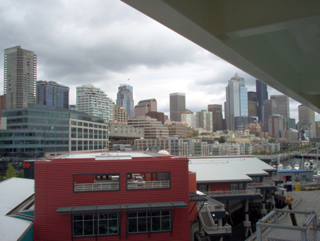 Seattle from our balcony on the Norwegian Pearl
