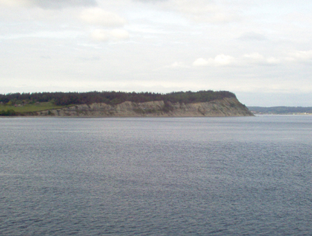 Passing some cliffs in Puget Sound