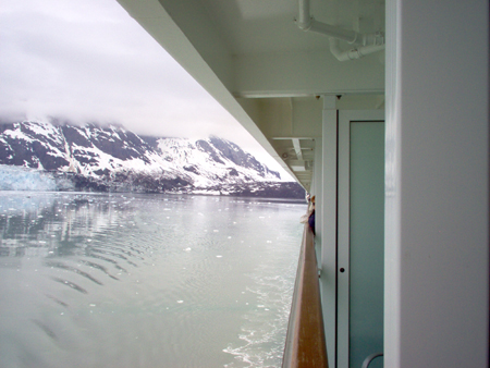 Looking aft as we leave the Margerie and Grand Pacific Glaciers