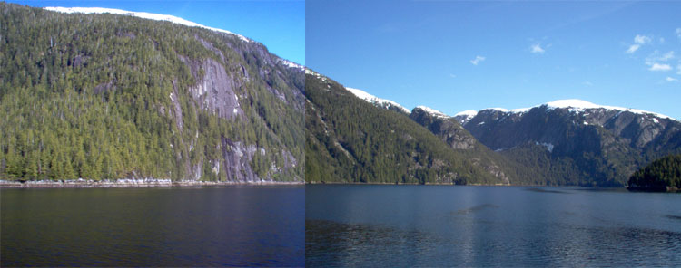 Panoramic View of the fjord of Rudyerd Bay.