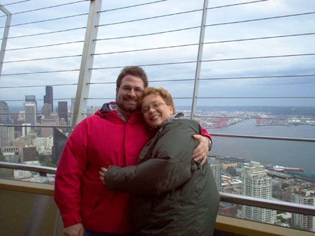 Paula & Steve at the top of the Space Needle