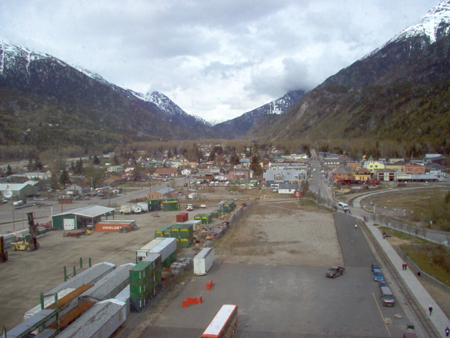 View of Skagway and the Klondike Highway towards Canada from the Norwegian Pearl