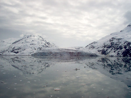 Sailing past the Lamplugh Glacier