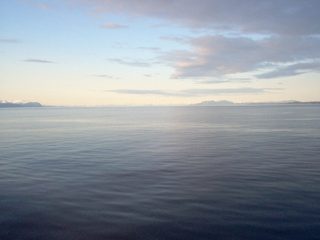 Exiting the Bay as Night Approaches