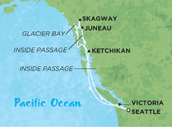 Cruise Itinerary Map - (Picture from the Norwegian Cruise Lines Website)